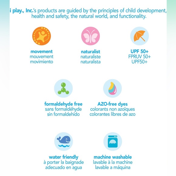 i play. green sprouts LS Rashguard - Bundle of 2 - UPF 50+ Sun Protection - NWT - Picture 4 of 5